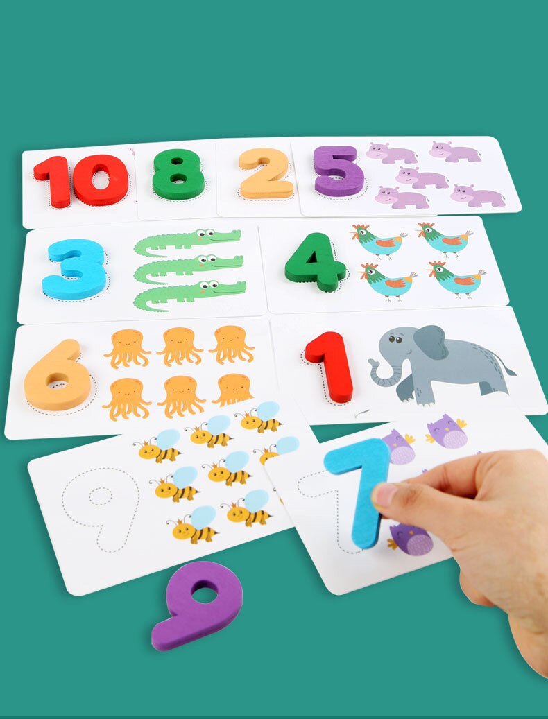 EZYLITTLES 3in1 Wooden Number Alphabet Letter Spelling Word Puzzle ...