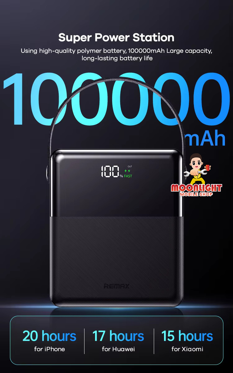 REMAX 100000mAh Power Bank 100k Powerbank Charger USB Type C Usb C ...
