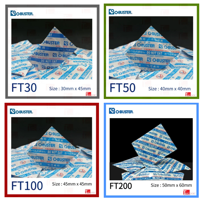 O-BUSTER Halal Certified Oxygen Absorber FT30/FT50/FT100/FT200 Oxygen ...
