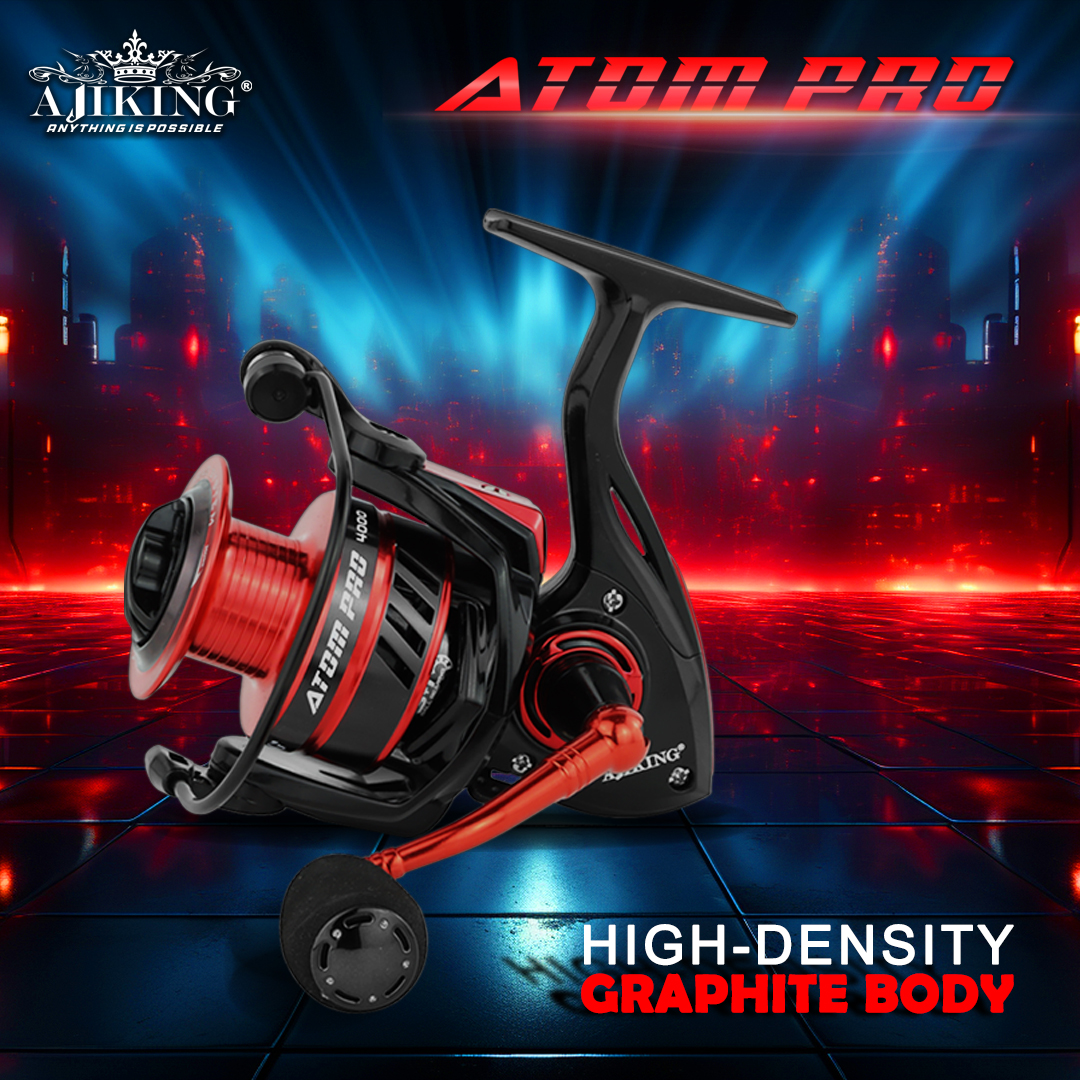 Ajiking Atom Pro [Maxdrag 12-14kg] Spinning Fishing Reel Inshore ...