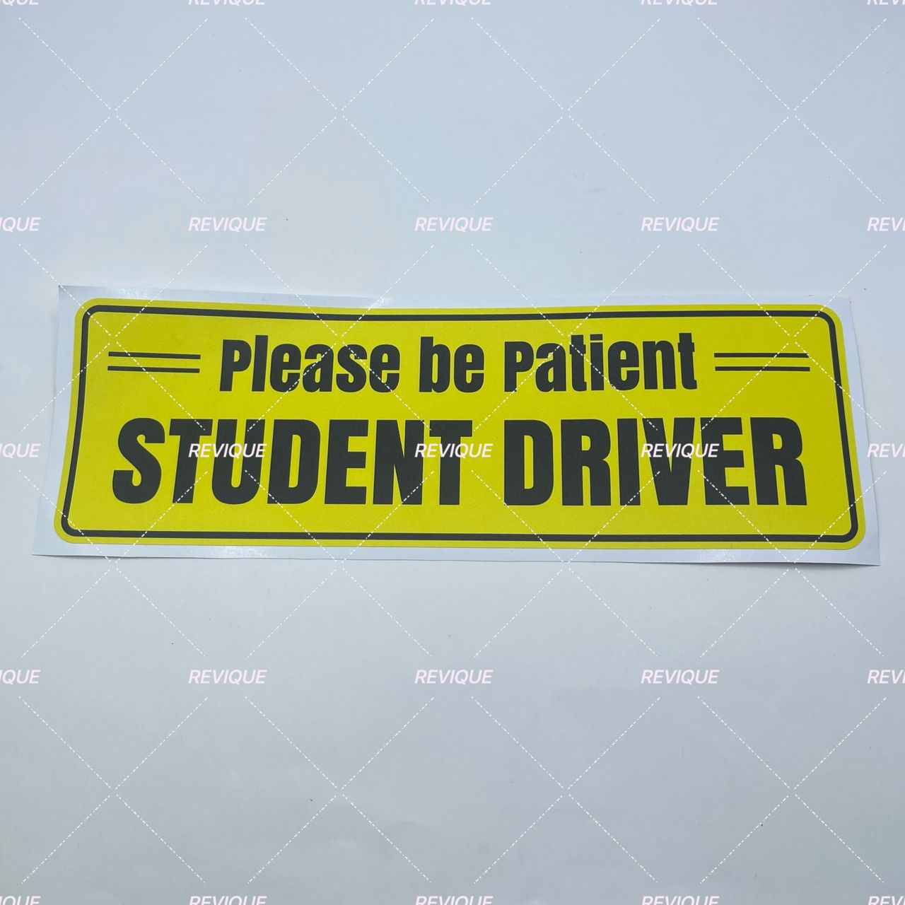 Student Driver Car Sticker Warning Sign Waterproof & Durable | Shopee ...