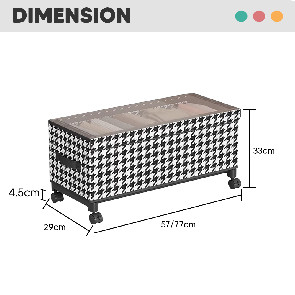 Worthbuy Anti Dust Underbed Storage Box Dormitory Kotak Penyimpanan ...