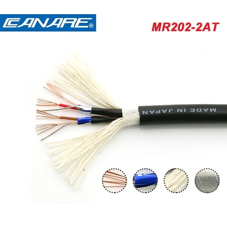 [1 meter] CANARE MR202-2AT Multichannel 2 Core Four Way Aluminum Foil ...
