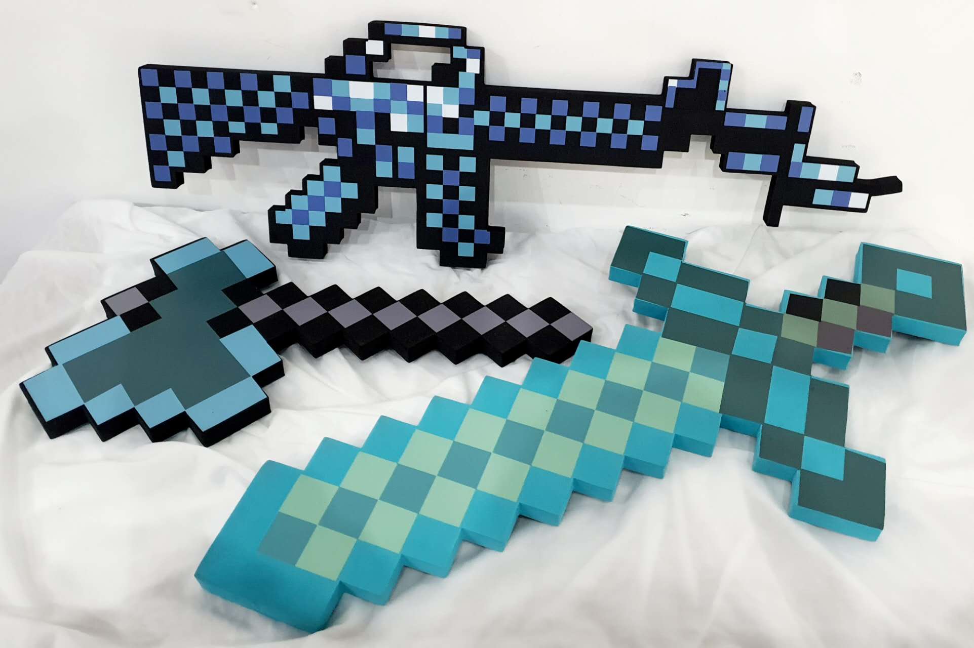 Cosplay Games Toy Eva Foam Diamond Axe Sword Rifle Model Children's ...