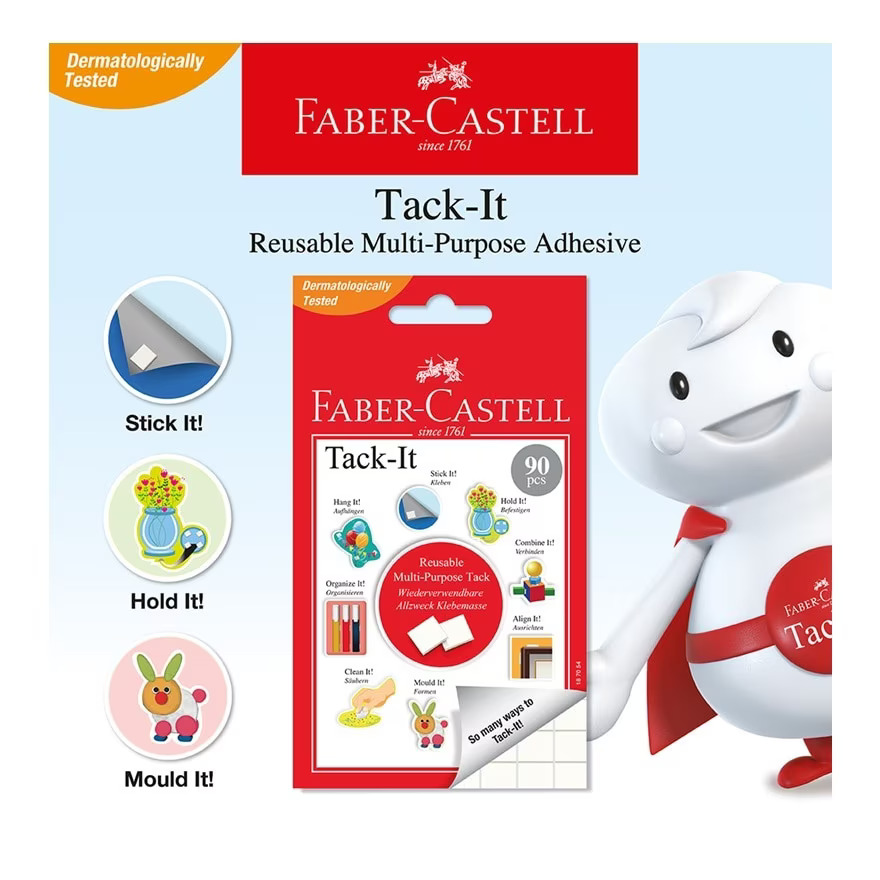 Faber Castell Tack It 90pcs Sticky Stuff Reusable Adhesive Double Sided ...