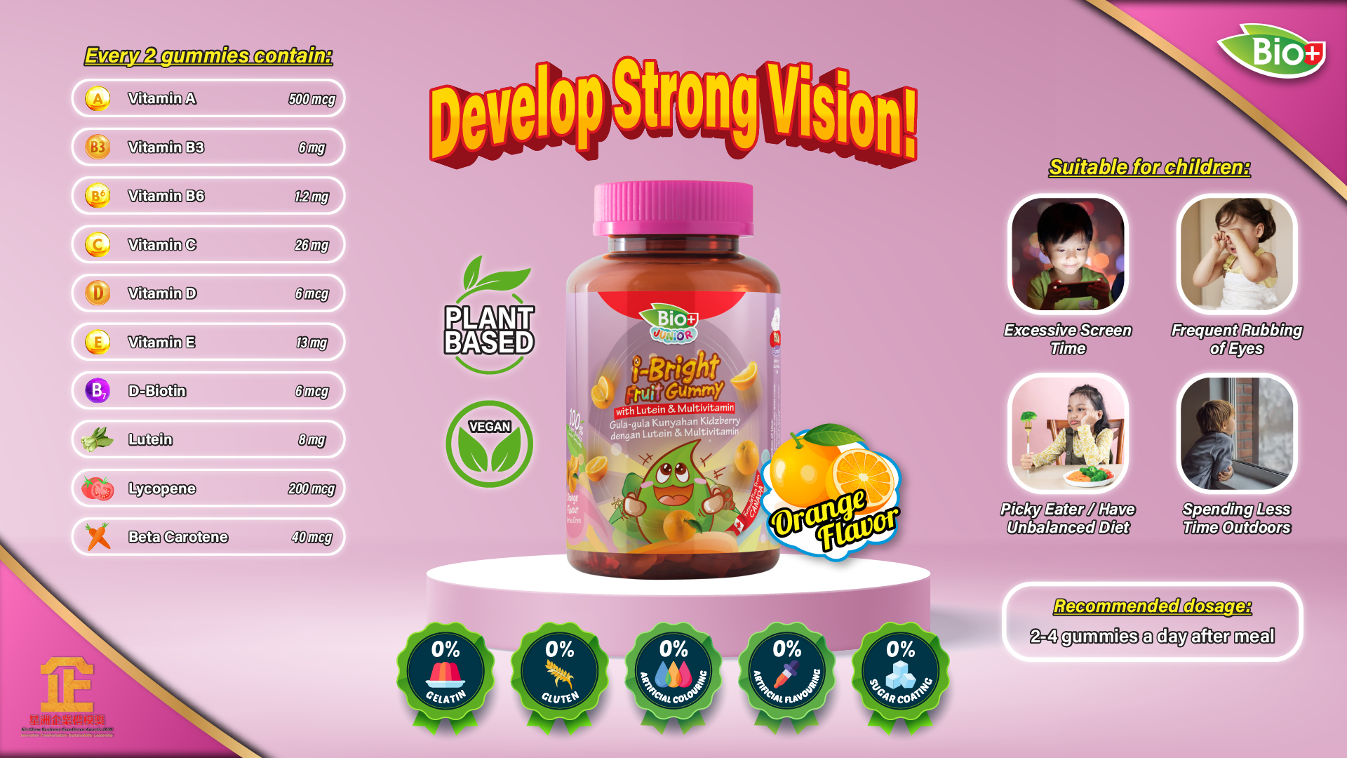Bio+ Junior i-Bright FRUIT Gummy with Lutein & Multivitamin 80's ...