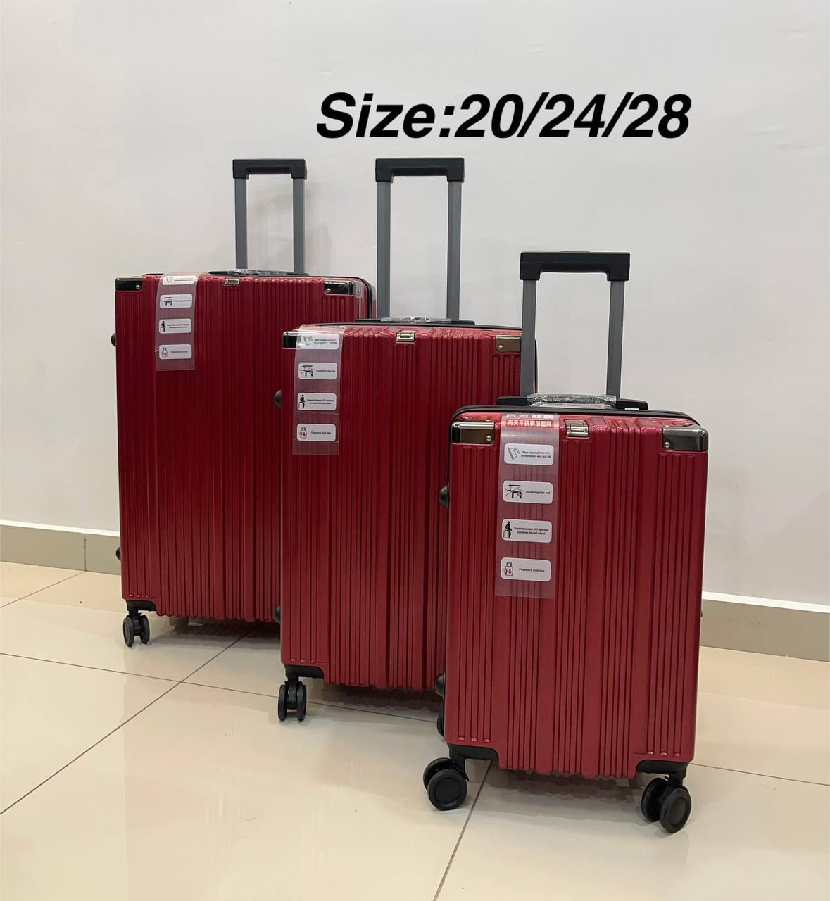 TOURCARE ABS Material Luggage Travel Bag Suitcase 20/24/28 Inch Hard ...