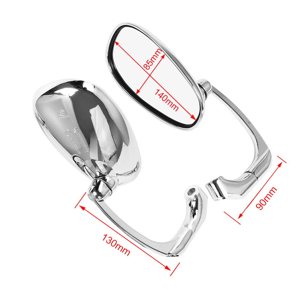 1 Pair Universal Motorcycle Motorbike Motor Rear View Side Mirrors ...
