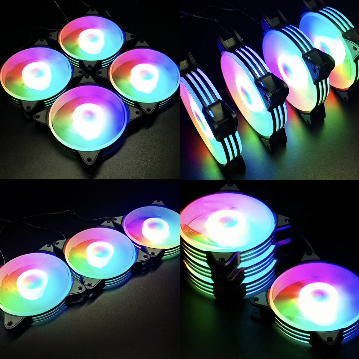 Desktop Fan Rainbow Colors cpu fan Mining Rig Fan PC Cooling Fan ...