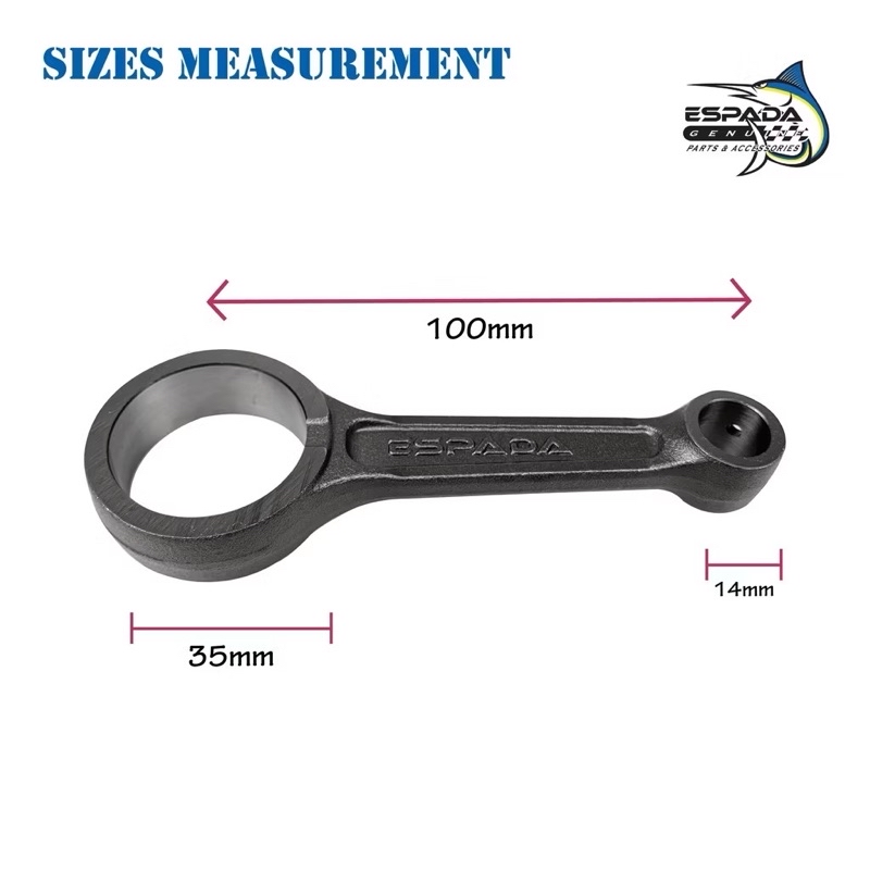 ESPADA RACING CON ROD 100MM LC135 13C LC4S CONNECTING ROD FORGED ROD ...