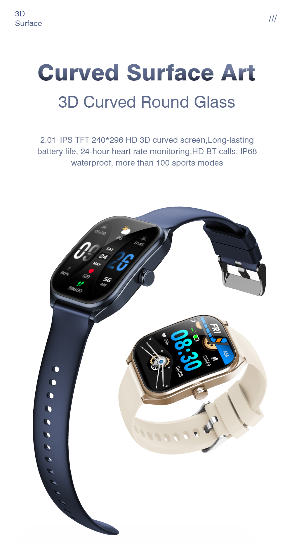 [HOT]Aolon Curve Smart Watch 2.01''HD Curved Screen Waterproof Original ...