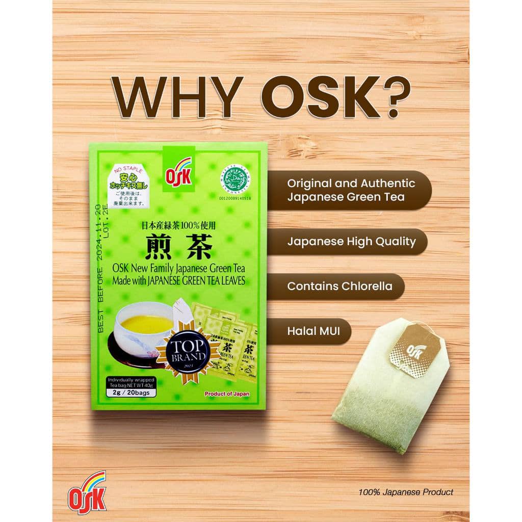 Green Tea Teh Hijau OSK Jasmine Japanese Leaves Roasted Rice ...