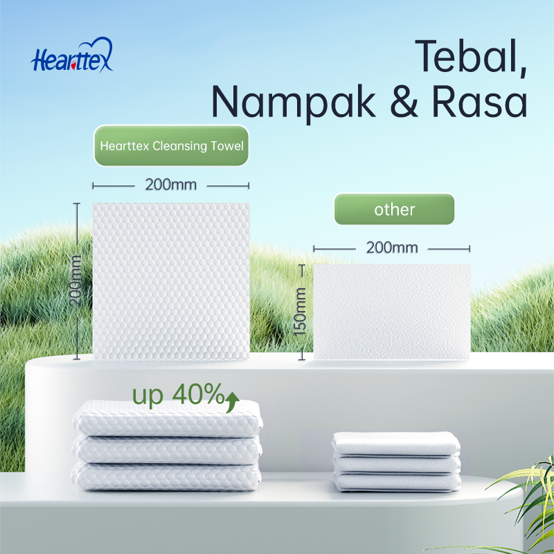 HEARTTEX CLEANSING TOWEL 70 SHEETS/20 SHEETS | Shopee Malaysia