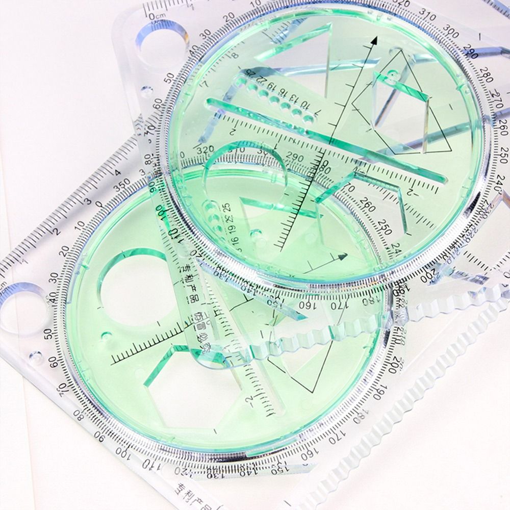 Stationery geometry drawing set rotatable geometry ruler angle ...