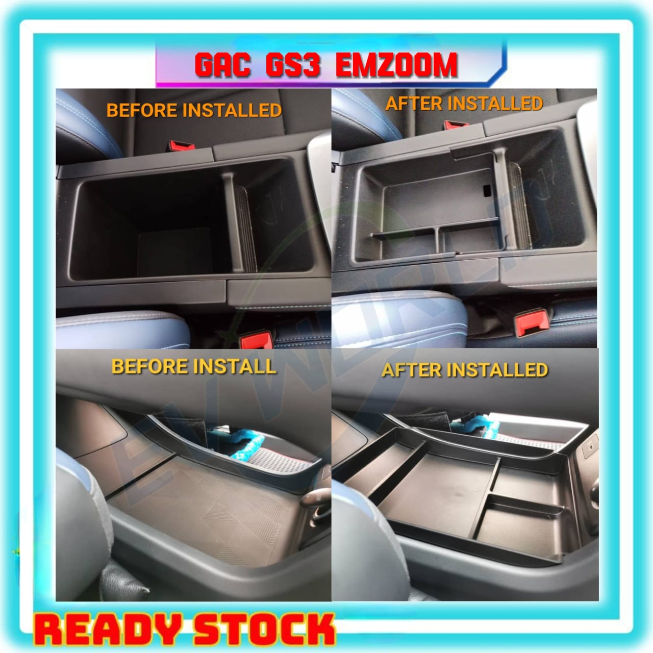 【G269】Kotak Penyimpanan Konsol Tengah GAC GS3 EMZOOM Armrest Storage ...