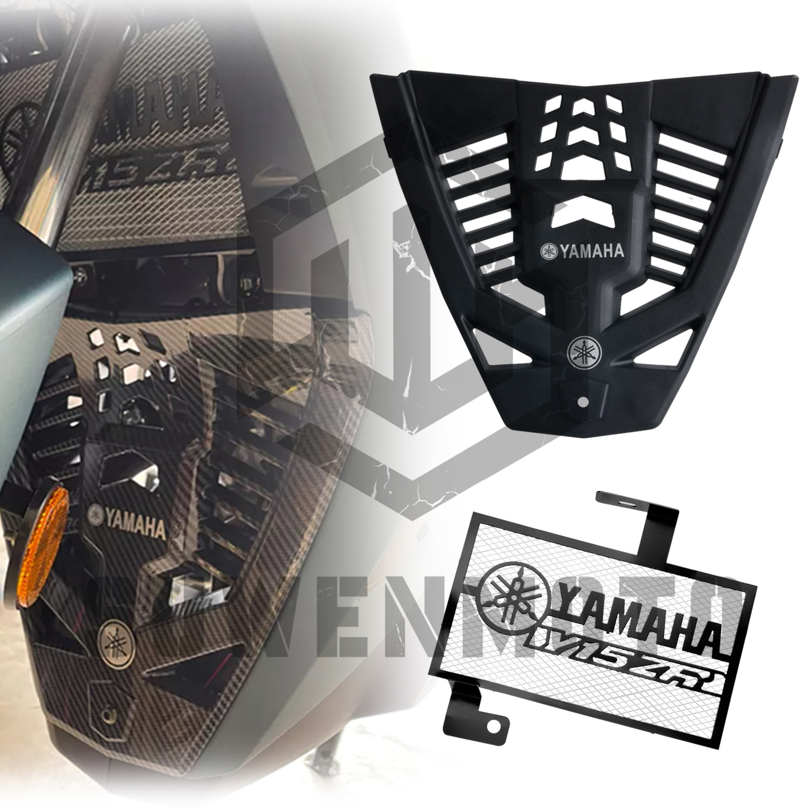 Yamaha Y15ZR V1 V2 Alloy CNC Coolant Net Engine Protector Cover PVC ...