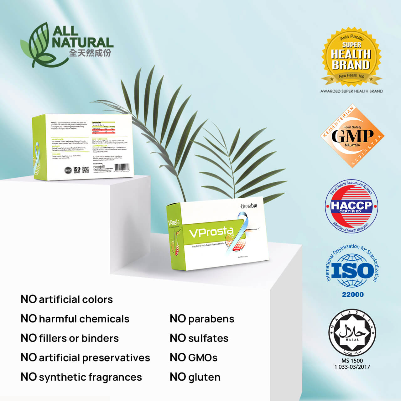 Therabio VProsta - Plant-Based Prostate Health Supplement (Prostat ...