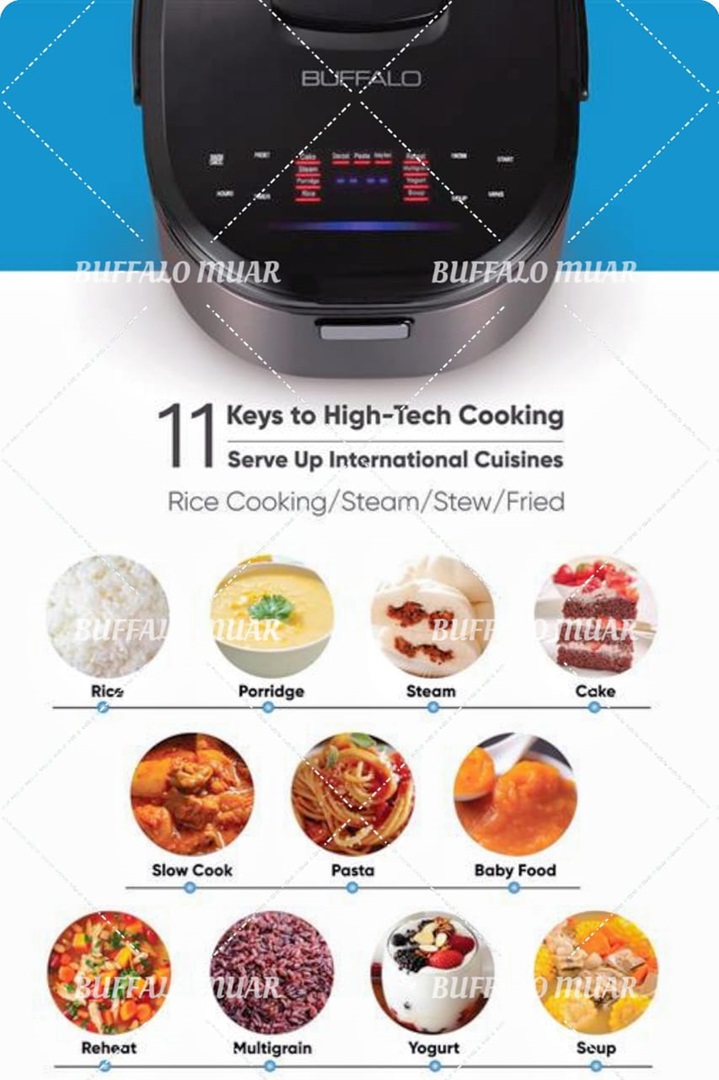 TTHUAN BUFFALO 1.8L IH RICE COOKER | TOUCH SCREEN | I YEAR WARRANTY | 5 ...