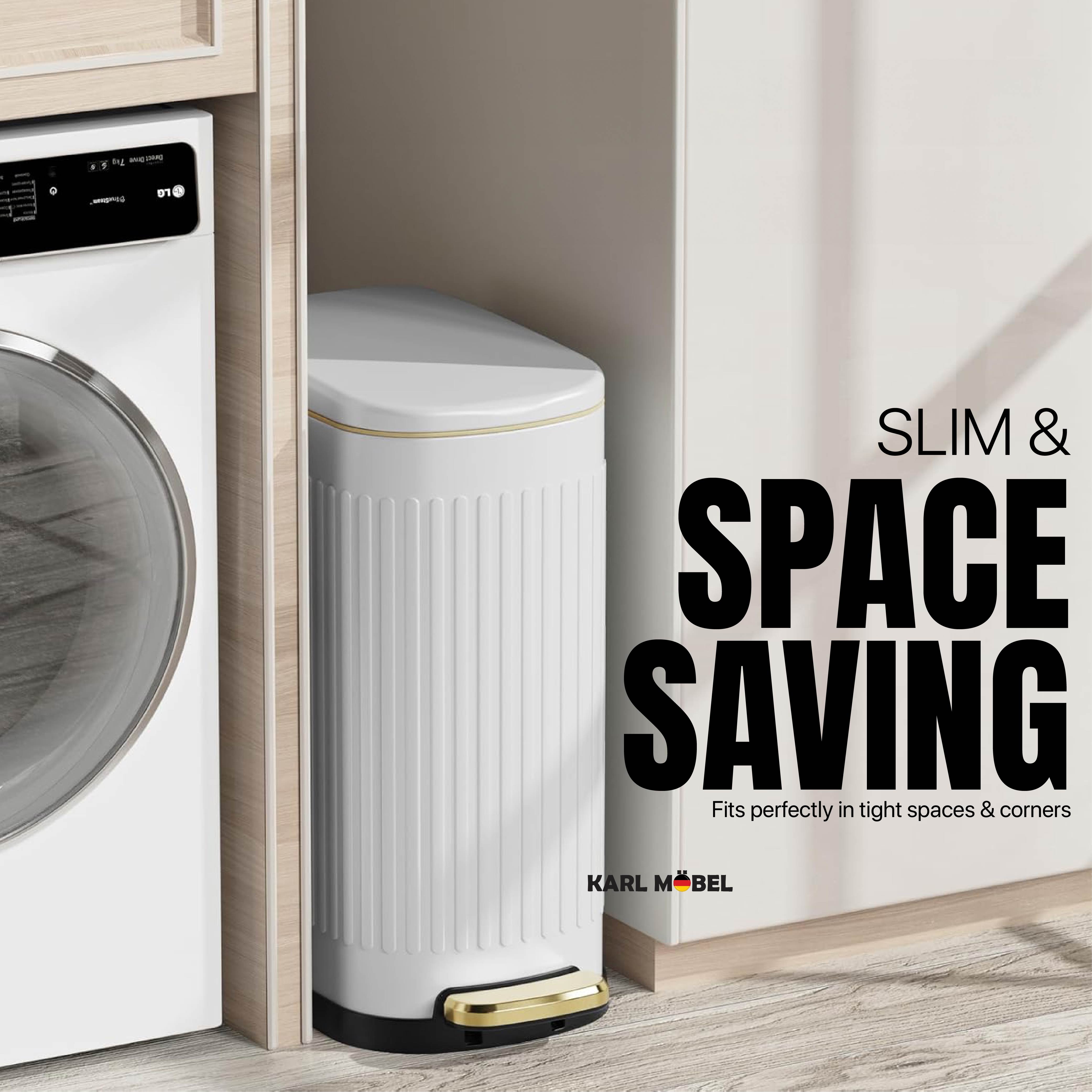 Luxbin™ Tong Sampah Bertutup Bathroom Kitchen Stainless Steel Trash Can ...