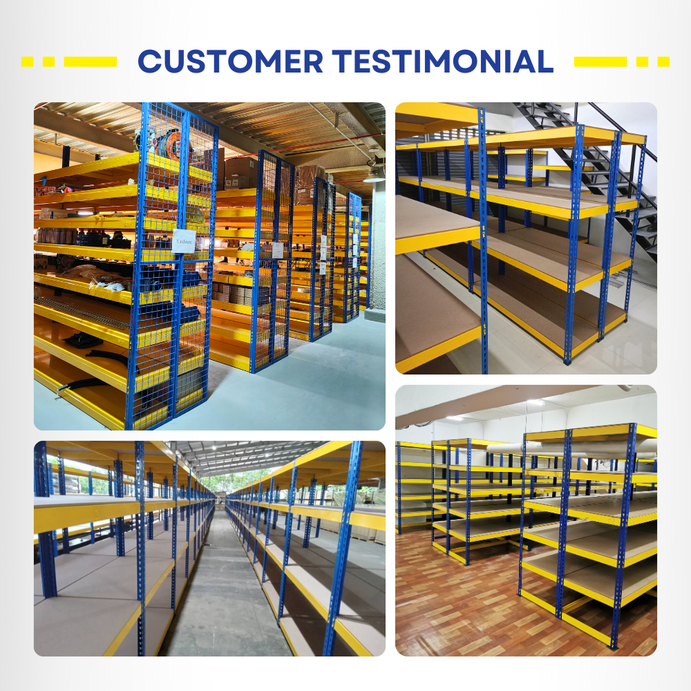 Metal Rack Storage Shelf Rack Adjustable Store Warehouse Rack Rak Besi ...