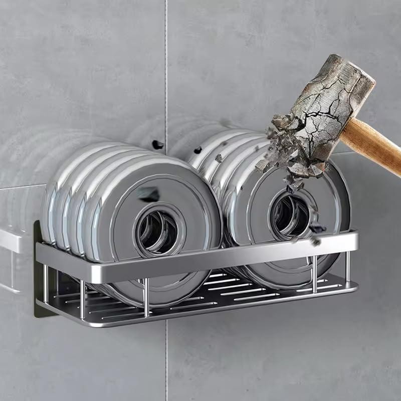 Punch-Free Spice Rack Rak Simpan Barang DapurWall Storage Rack Kitchen ...