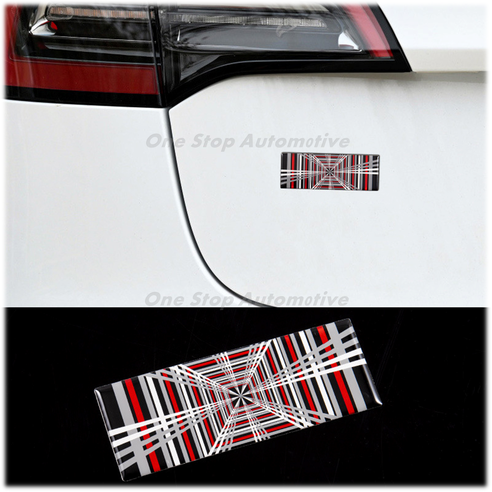 Tesla Plaid High Performance Metal Logo Sticker OEM Car Styling Rear ...