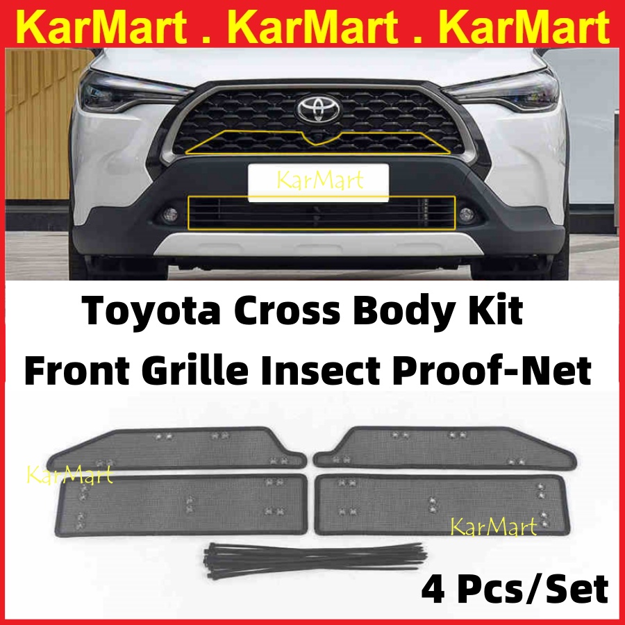 Toyota Cross Body Kit Steel Front Grill Grid Insect Proof Net 4 Pcs/Set ...