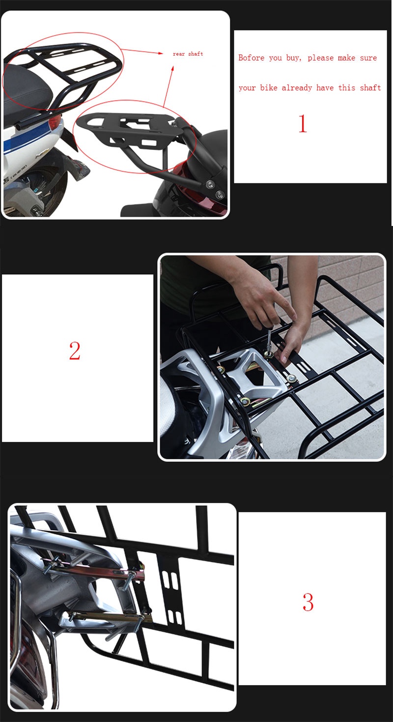 Motorcycle Rack delivery grab food panda bag rack motor rack bag holder ...