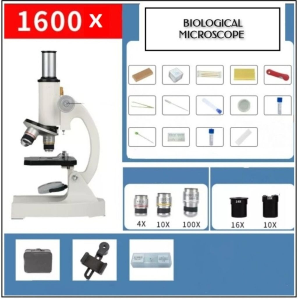 Biological Microscope 1600X /Mikroskop Makmal Sains | Shopee Malaysia
