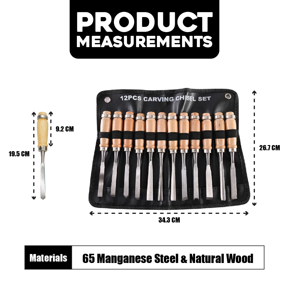 12 Piece Set Carving Knife Chisel Set Carpenter Tools Knife issued 12 ...