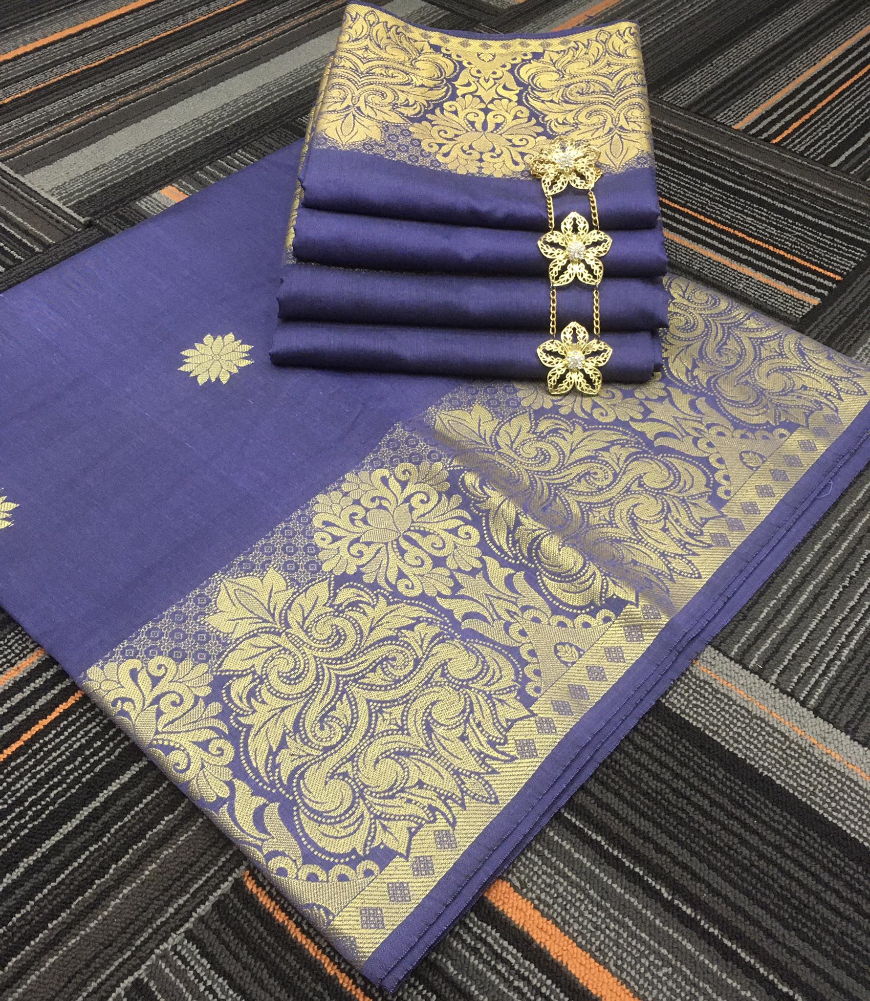 * #S9A01 * SONGKET BUNGA TABUR GOLD 9