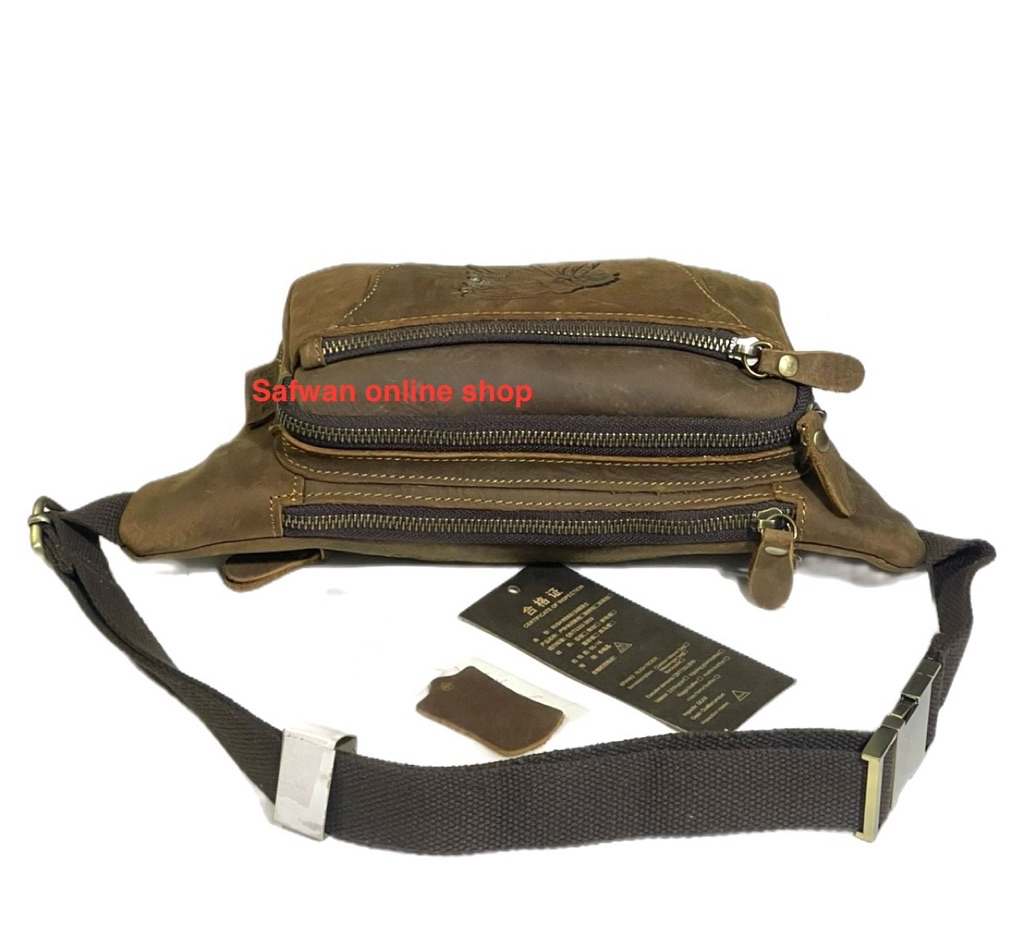 Rush Rider Original Cow Leather Waist Bag Pouch Bag Crossbody Bag Kulit ...