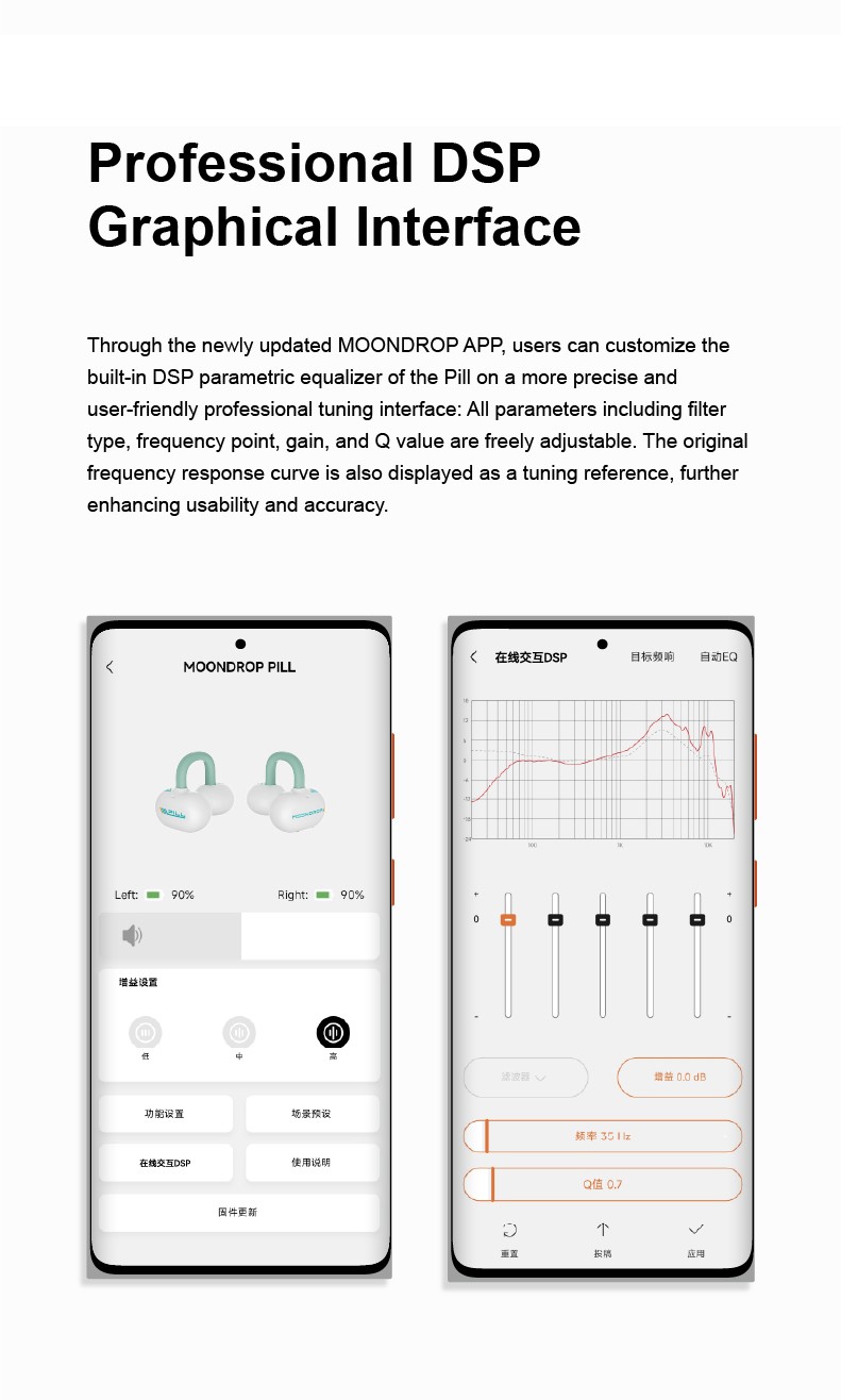 MOONDROP PILL Open Ear Clip Wireless Earphones Bluetooth 6 IPX4 Built ...