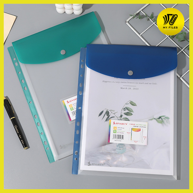 MYFILES 11 Holes Sheet Protector A4 Size Button Folder for 2D 3D 4D ...