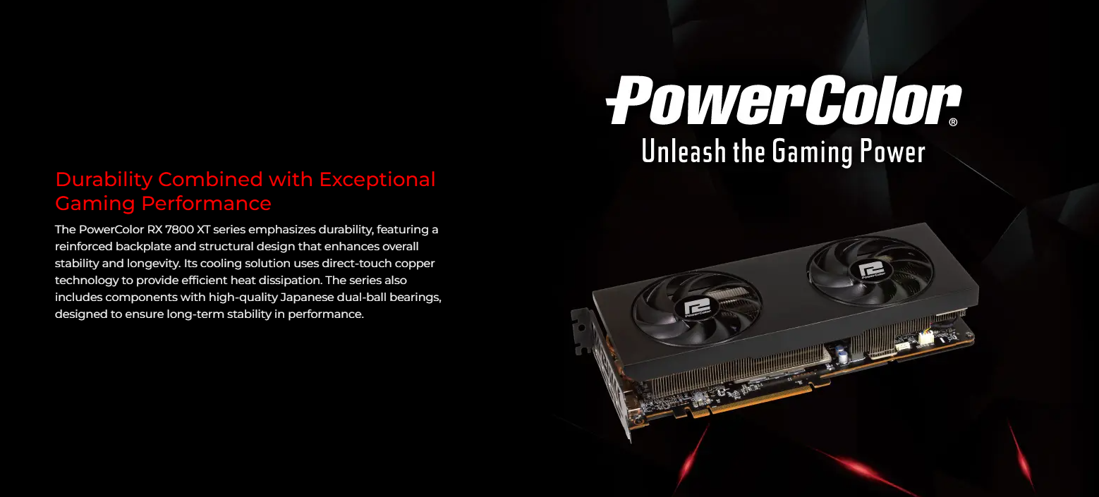 PowerColor AMD Radeon RX 7800 XT 16GB GDDR6 Graphics Card | RX7800XT ...
