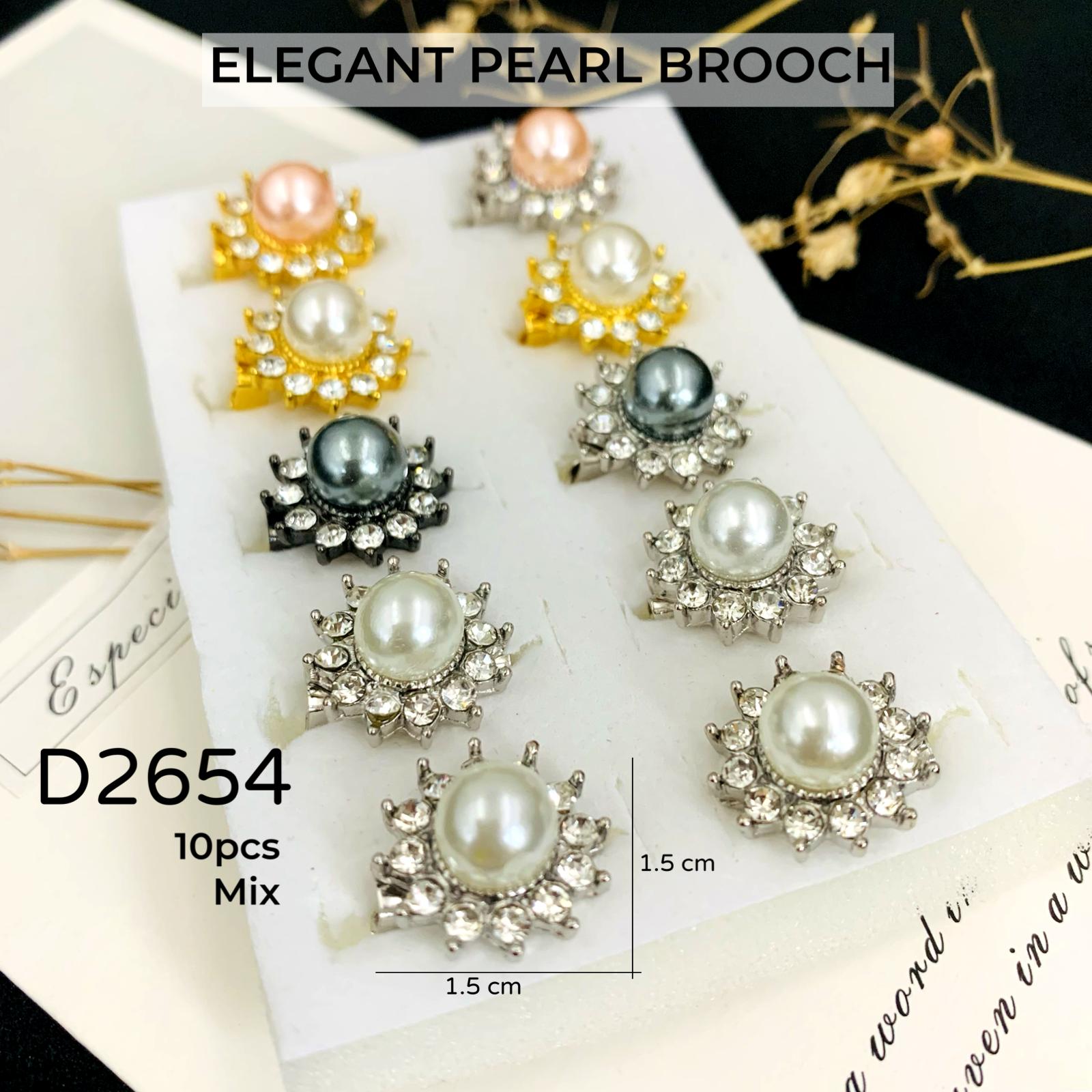 10pcs Kerongsang Baby Brooch Mutiara Sabah Pin Tudung Kerongsang