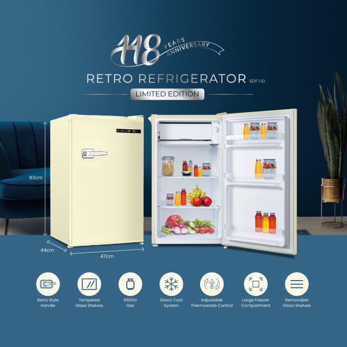 SINGER Retro Refrigerator SDF100 (100L) | Shopee Malaysia