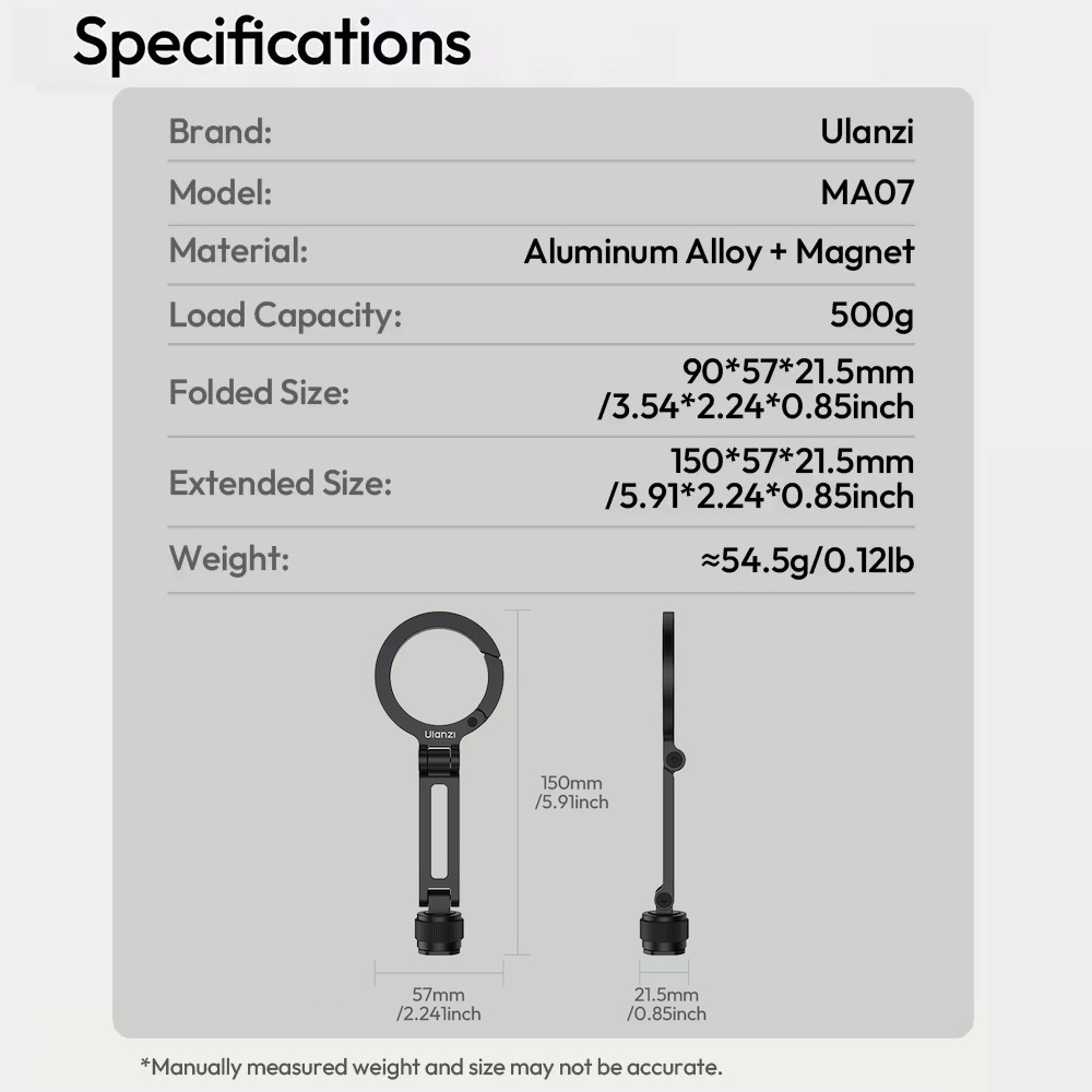 Ulanzi MA07 Maglock Magnetic Phone Holder Camera Cold Shoe Mount ...