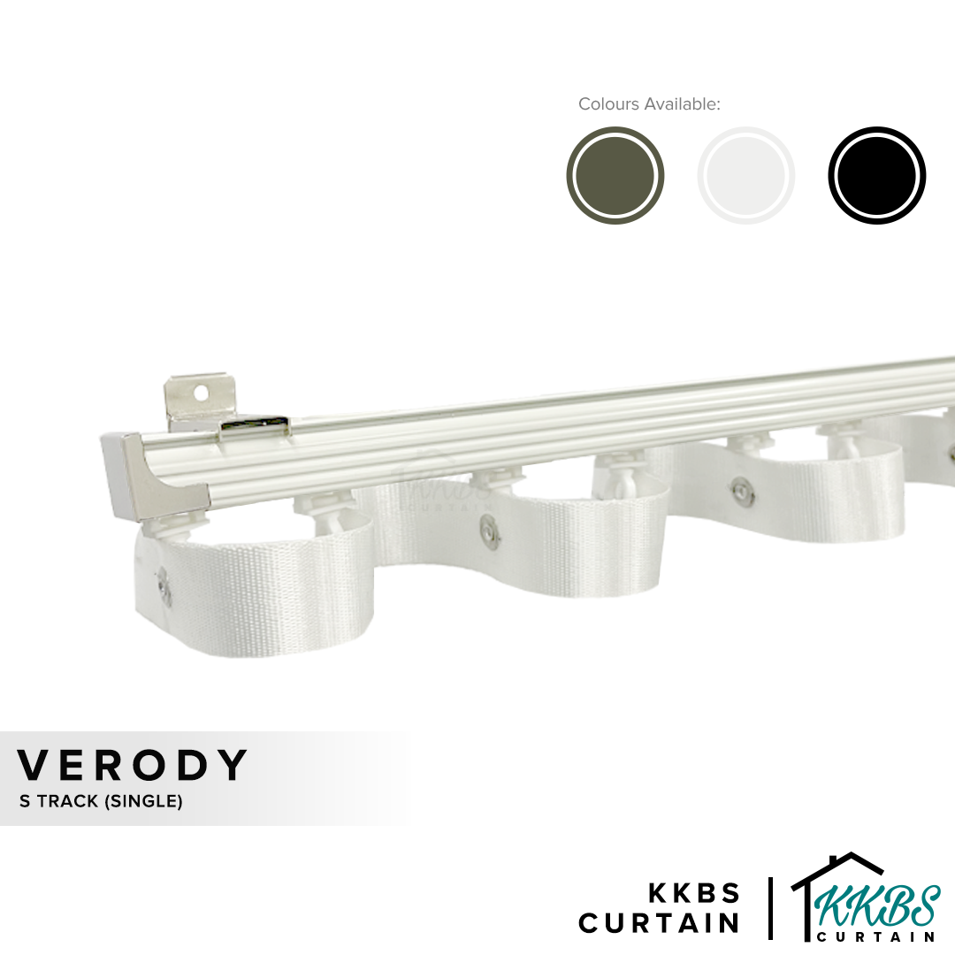 KKBS CURTAIN Verody Heavy Duty S Track/Ripple Fold Curtain Railing ...