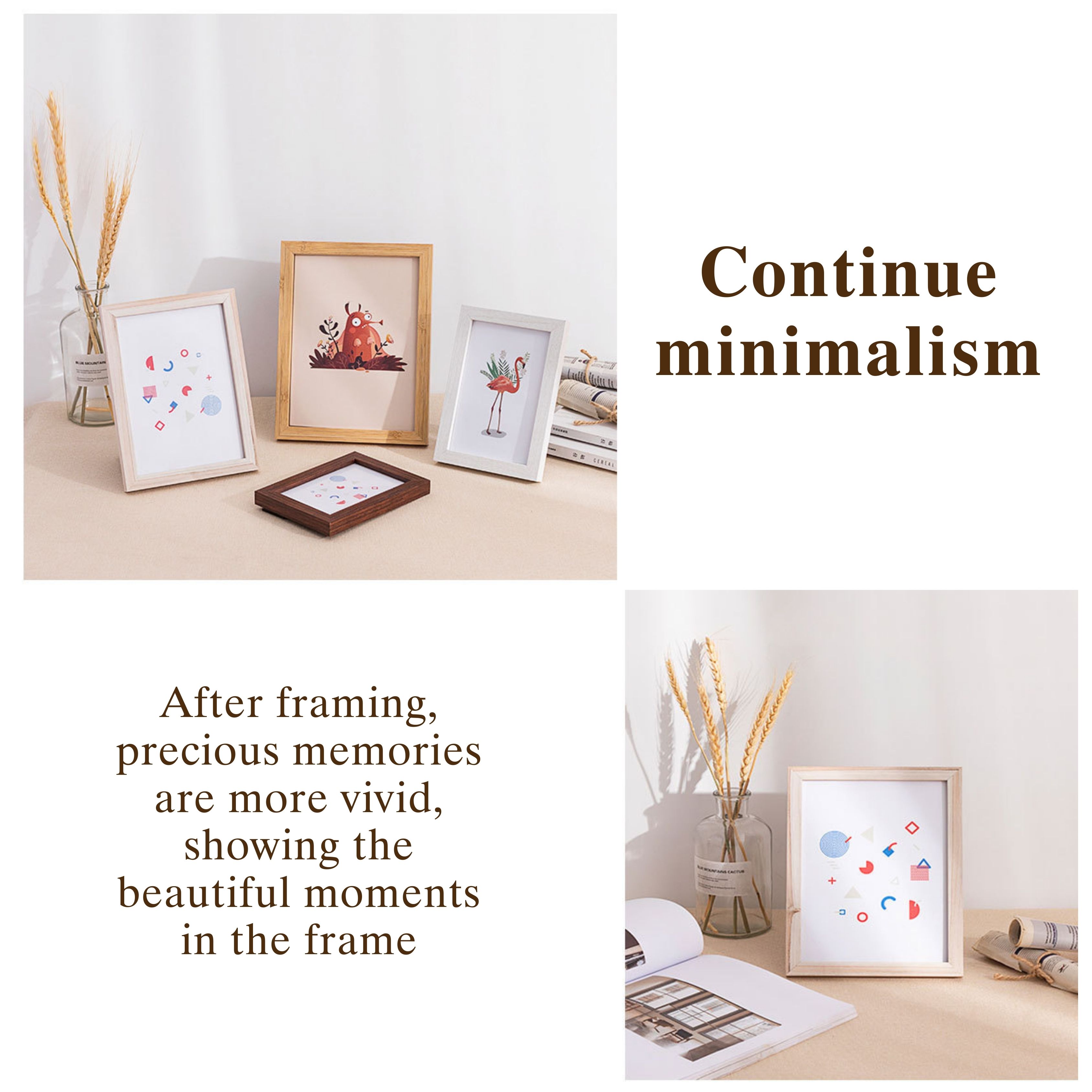 Photo Frame Picture Frame With Stand Home Decor for Table Wall | Shopee ...
