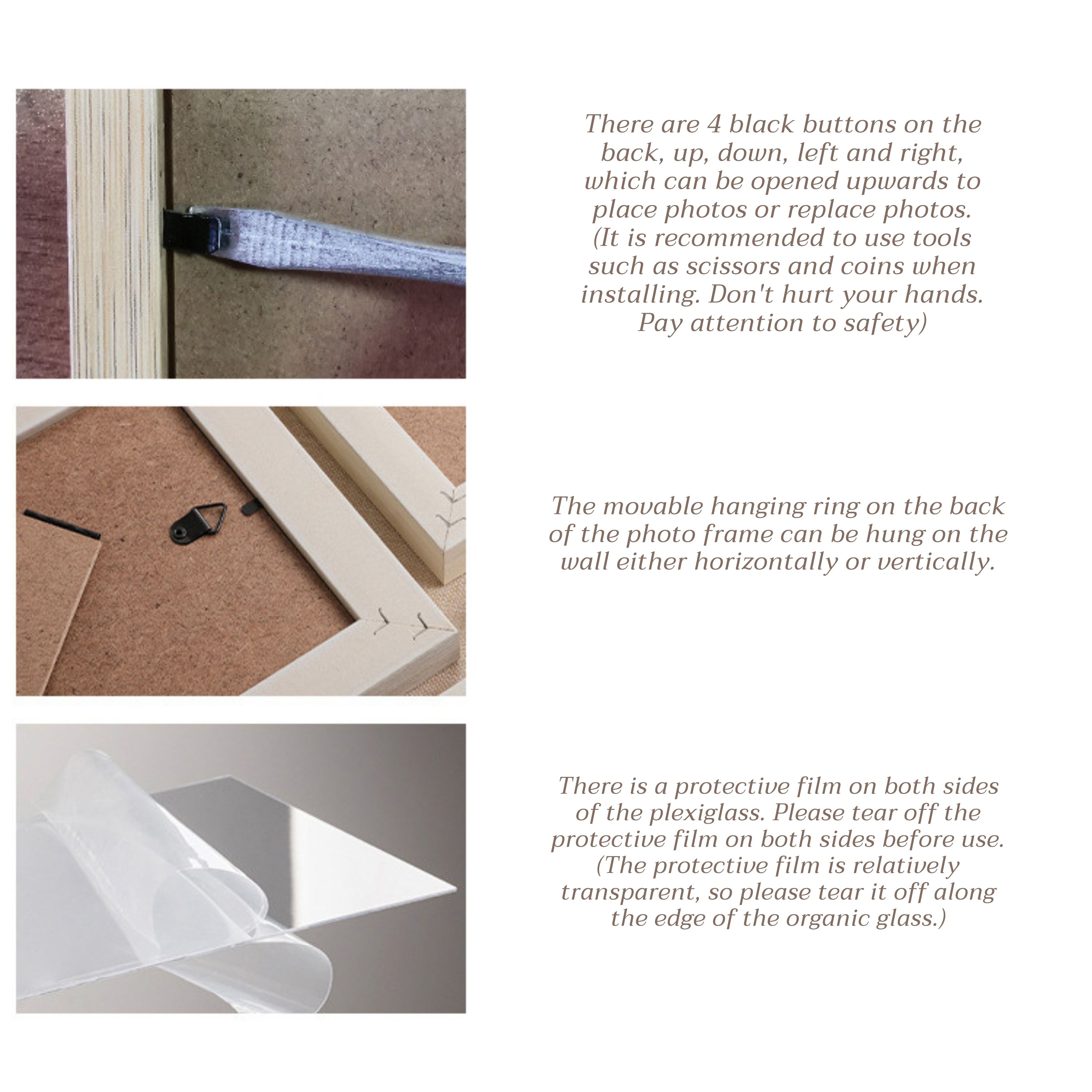 Wooden small photo frame A4, 4*6/5*7/8*10 inches photo frame with stand ...