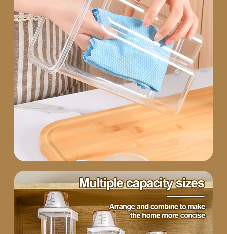 3-Size Premium Food Storage Containers - Built-In Scale, Moisture ...