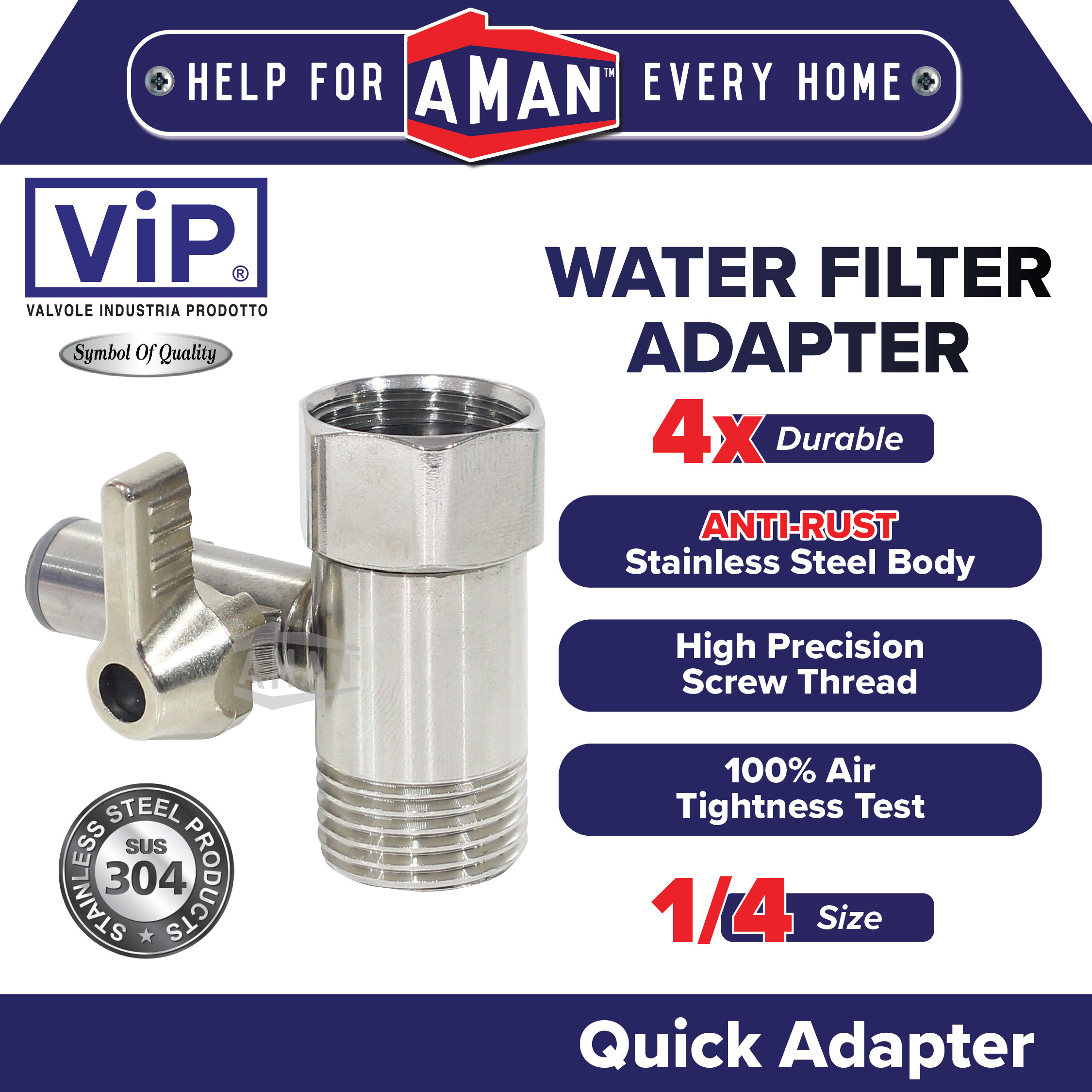 ViP SUS304 Stainless Steel Coway Adaptor Water Filter RO Water Purifier ...