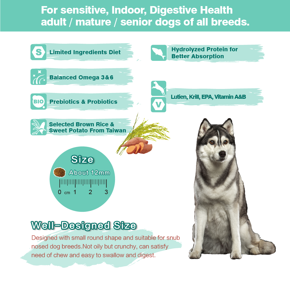 Uncle Paul Original Dog Food ( Digestive Health/Indoor/Adult ) 3KG ...