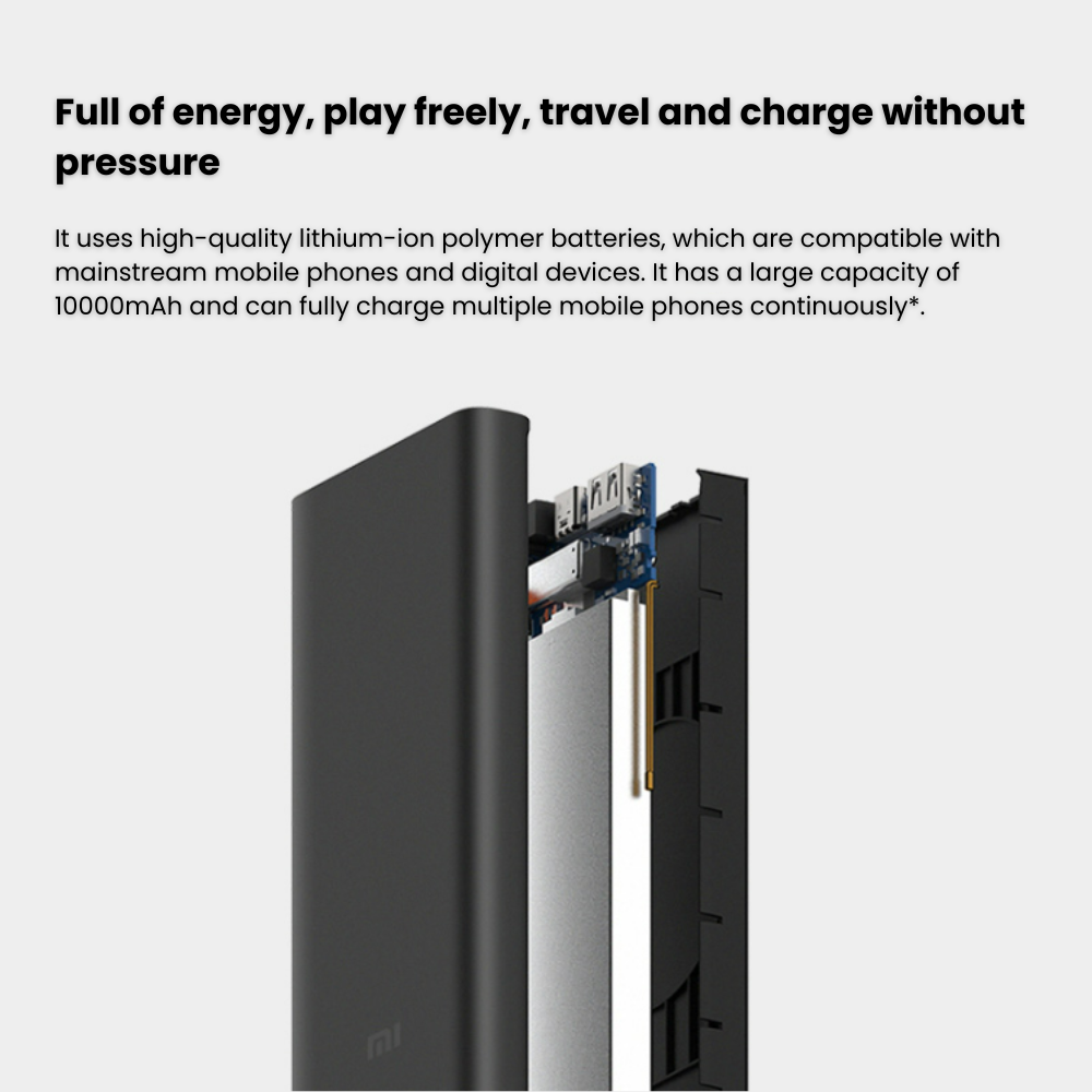 Xiaomi Mi Wireless Dual Input Output Type C Powerbank (10W/10000mAh/22. ...
