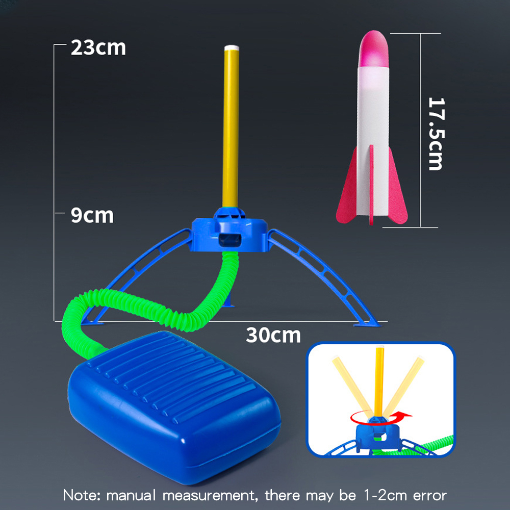 LAKOE LED Rocket Launcher Toy For Kids Step Jump Rocket Toys Luminous ...