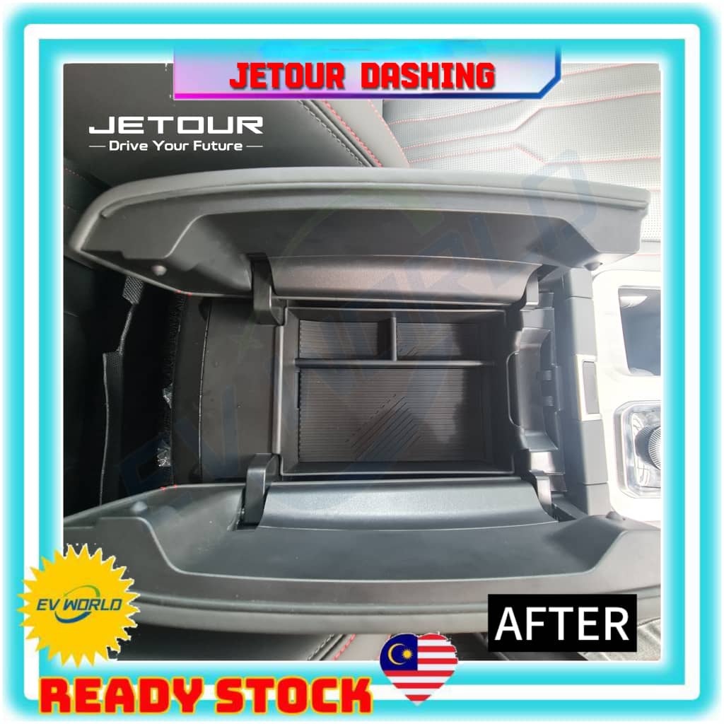 【JT04】JETOUR DASHING Kotak Penyimpanan Konsol Tengah Armrest Storage ...