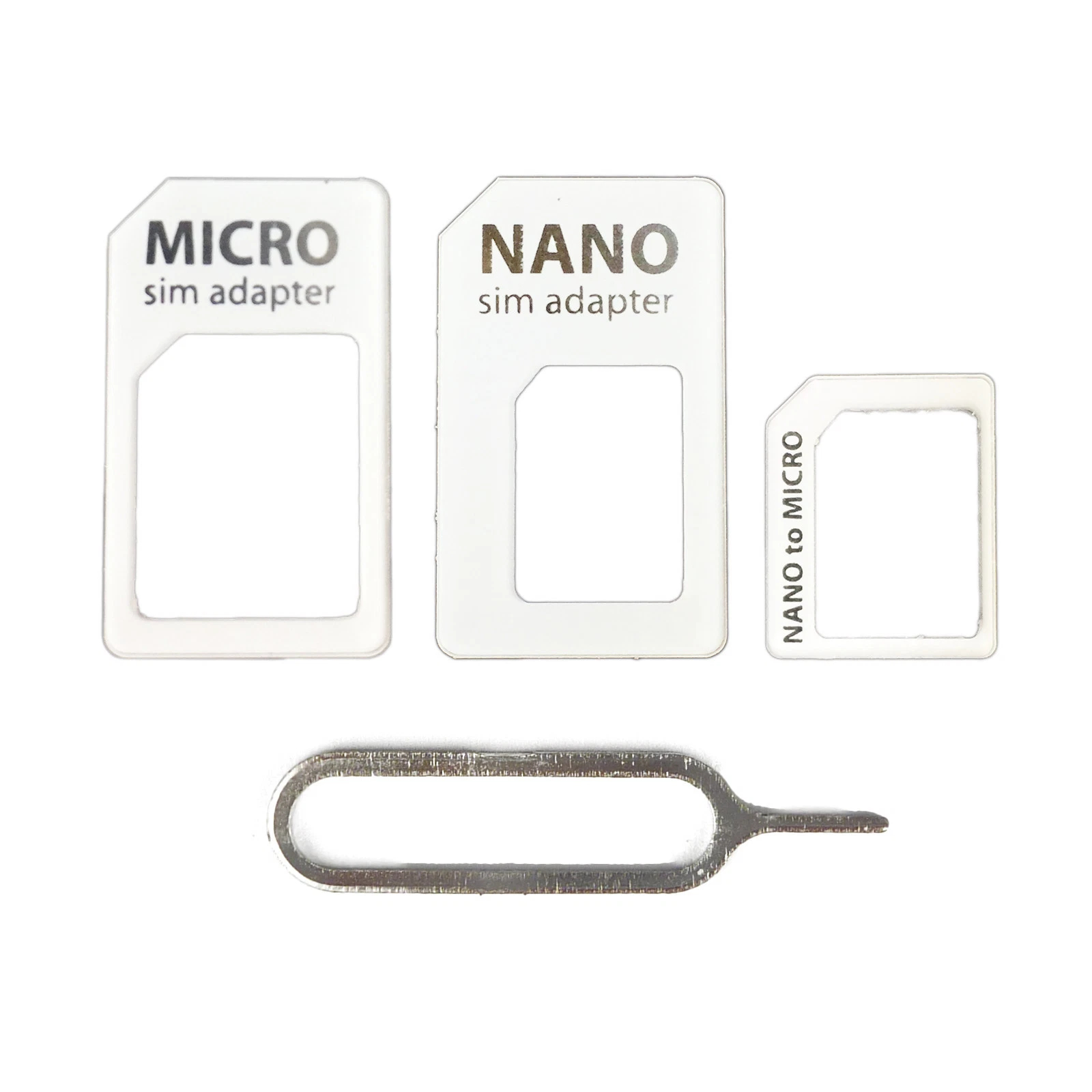SIM Card Adapter Nano Micro Sim cards Adapter FREE SIM Pin Eject slot ...