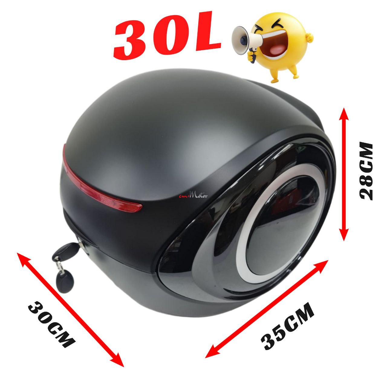 (Moda Moca) 30L Alien Top Box Motorcycle Siput Box Scooter With Back ...