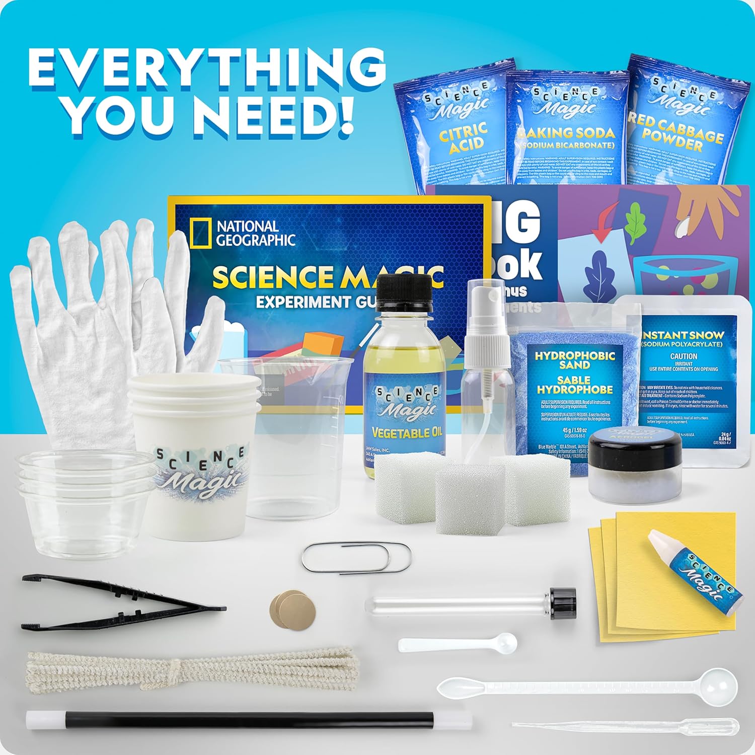 NATIONAL GEOGRAPHIC Mega Science Magic Kit – Science Kit for Kids with ...